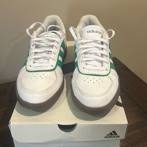 adidas White and Green Sneakers